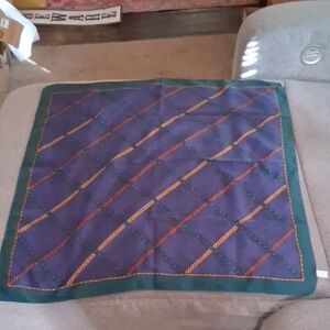 Blue and Green Patterned Scarf